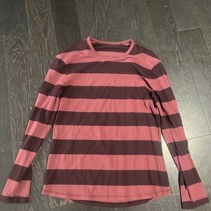 Lululemon Athletica Striped Long Sleeve Men's Shirt Medium
